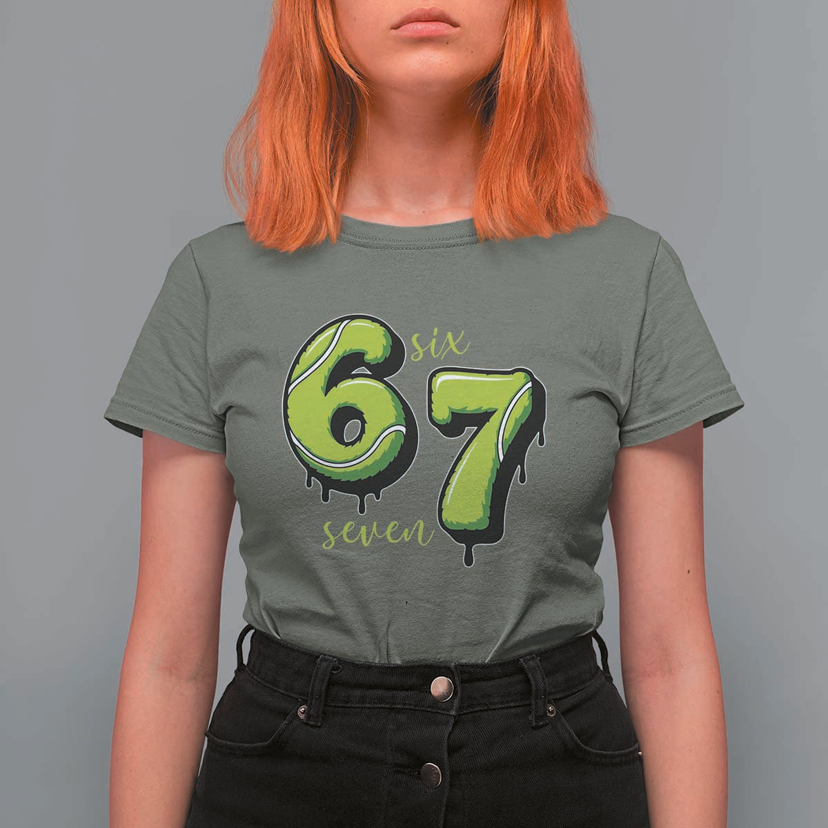 Six Seven Meme Tennis Lover T Shirt For Women Gen Alpha Slang Gift - Wonder Print Shop
