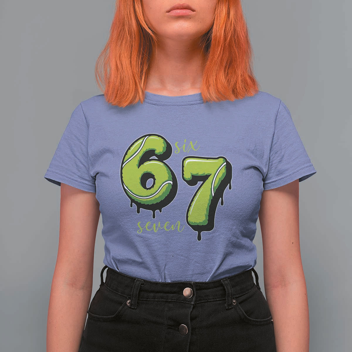 Six Seven Meme Tennis Lover T Shirt For Women Gen Alpha Slang Gift - Wonder Print Shop
