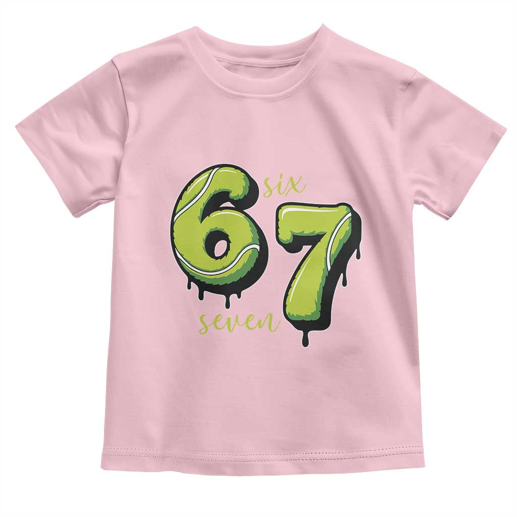 Six Seven Meme Tennis Lover Toddler T Shirt Gen Alpha Slang Gift - Wonder Print Shop