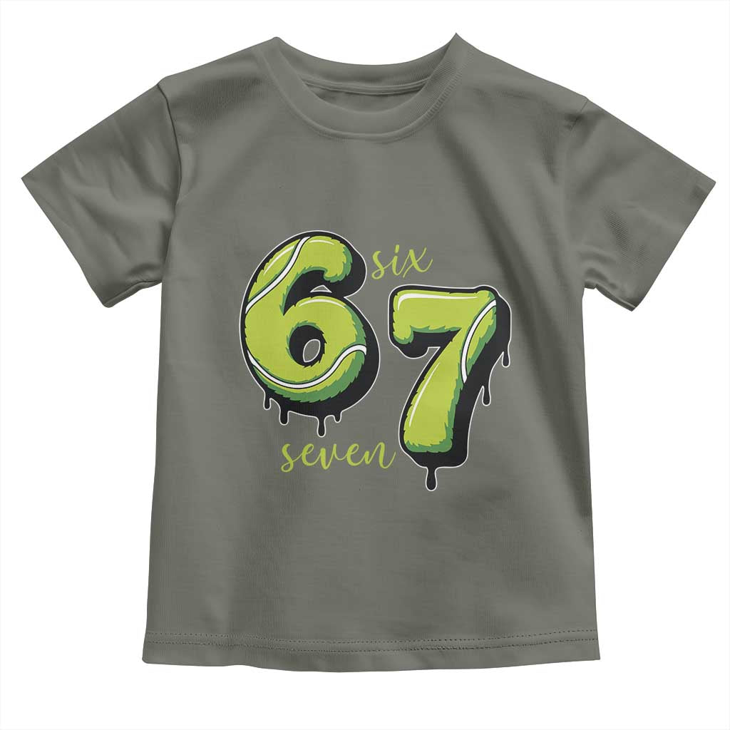 Six Seven Meme Tennis Lover Toddler T Shirt Gen Alpha Slang Gift - Wonder Print Shop