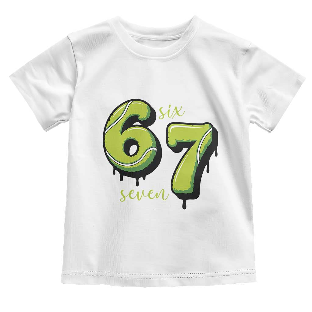 Six Seven Meme Tennis Lover Toddler T Shirt Gen Alpha Slang Gift - Wonder Print Shop