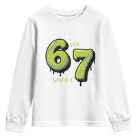 Six Seven Meme Tennis Lover Youth Sweatshirt Gen Alpha Slang Gift - Wonder Print Shop