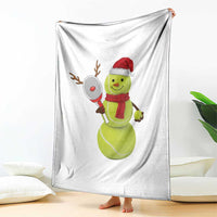 Funny Christmas Tennis Snowman Throw Blanket Tennis Lover Gift - Wonder Print Shop