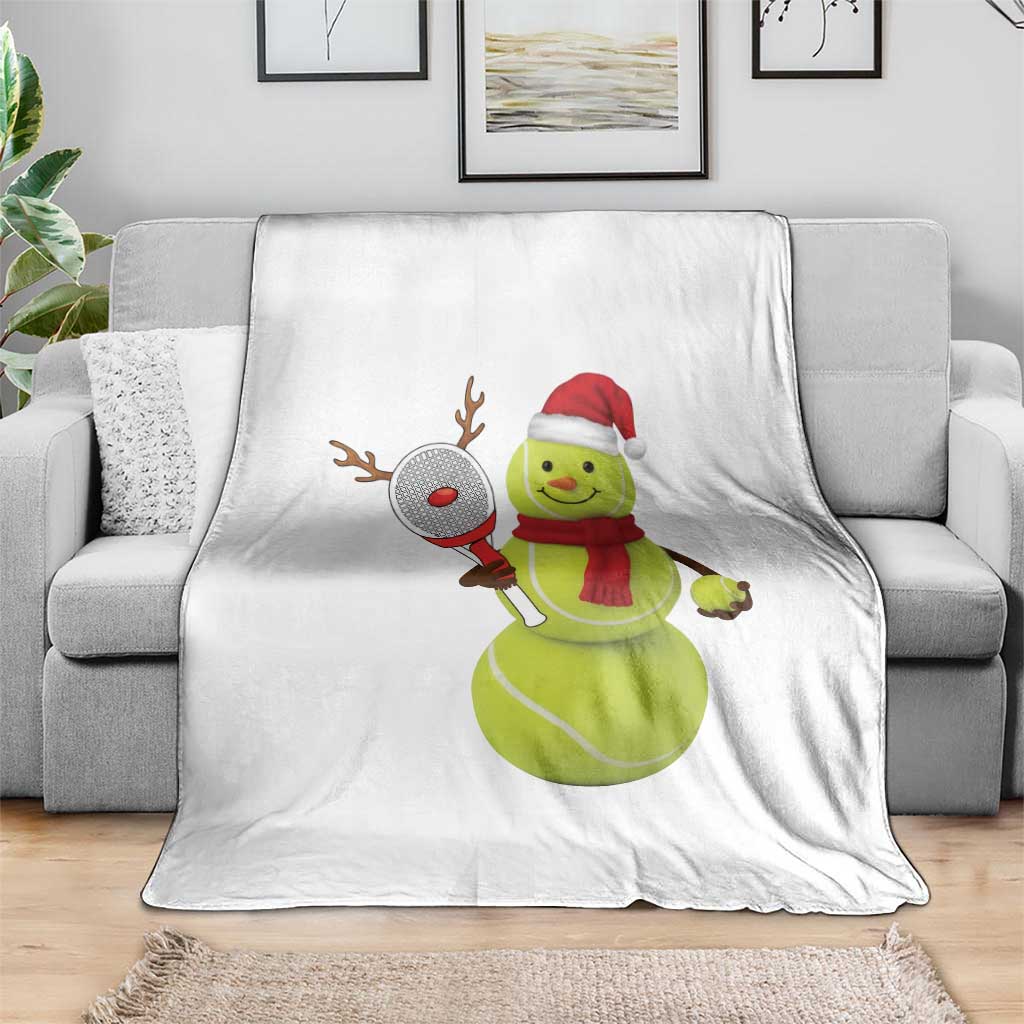 Funny Christmas Tennis Snowman Throw Blanket Tennis Lover Gift - Wonder Print Shop