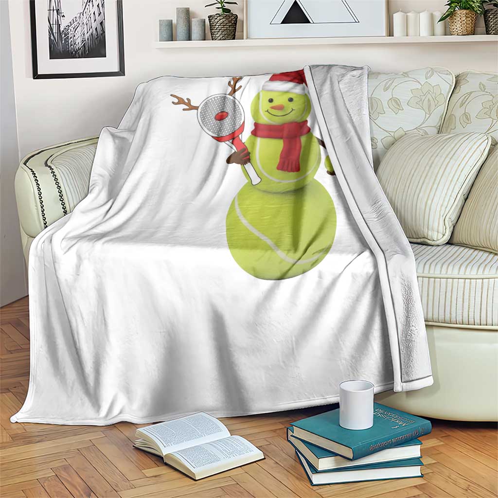 Funny Christmas Tennis Snowman Throw Blanket Tennis Lover Gift - Wonder Print Shop