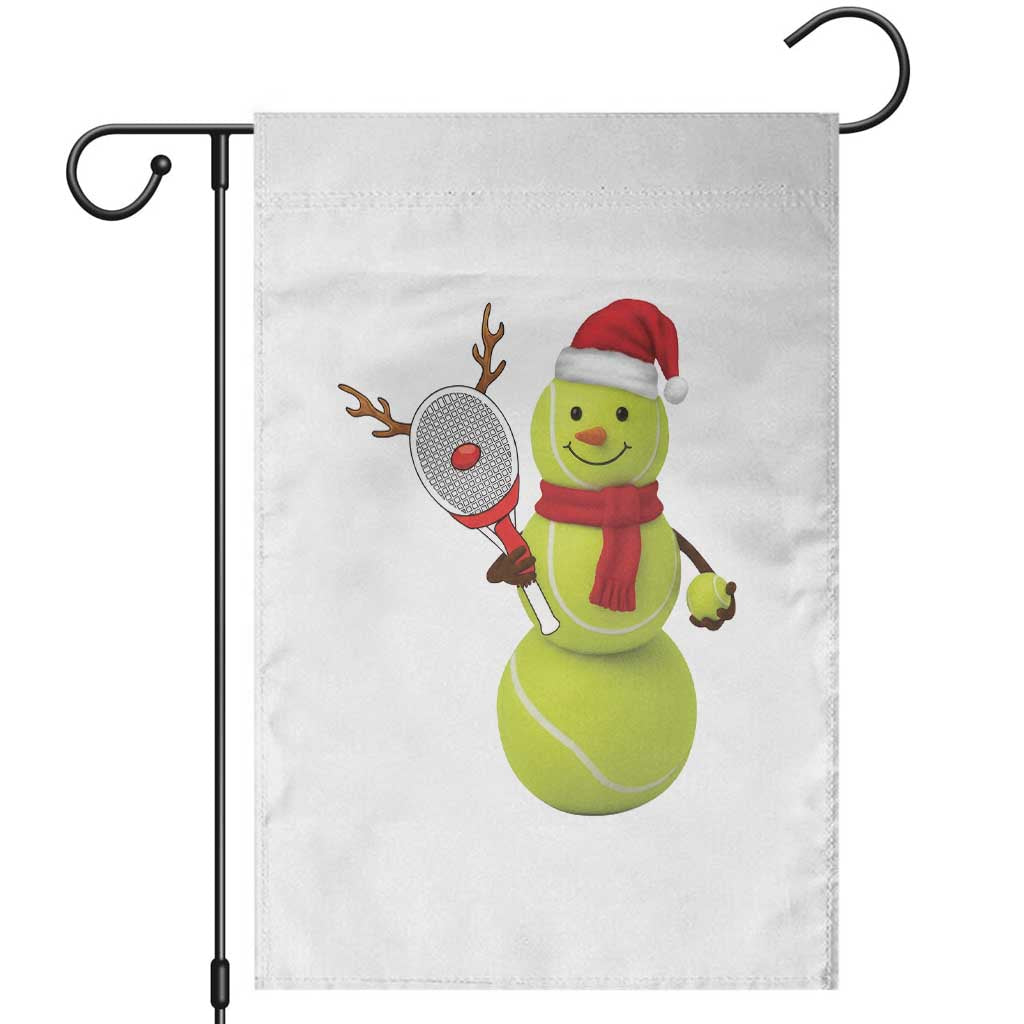 Funny Christmas Tennis Snowman Garden Flag Tennis Lover Gift - Wonder Print Shop