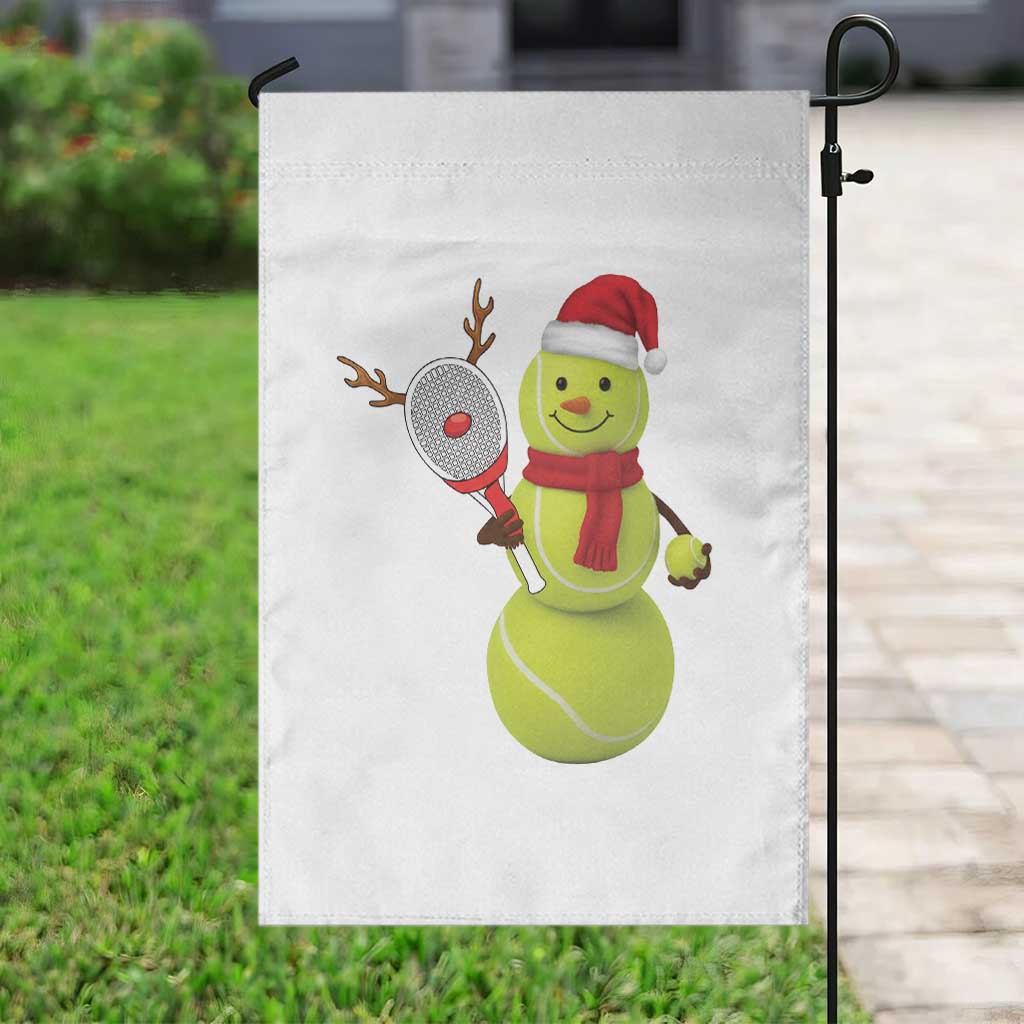 Funny Christmas Tennis Snowman Garden Flag Tennis Lover Gift - Wonder Print Shop