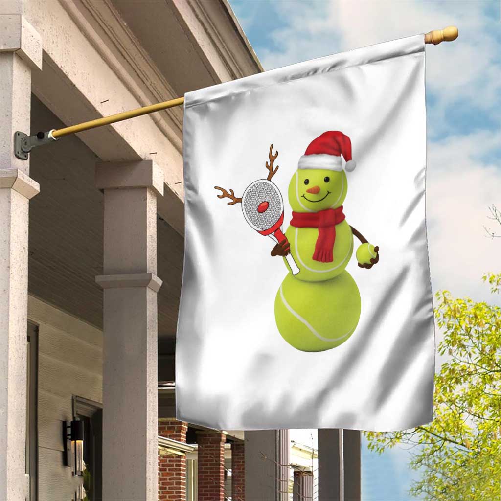 Funny Christmas Tennis Snowman Garden Flag Tennis Lover Gift - Wonder Print Shop