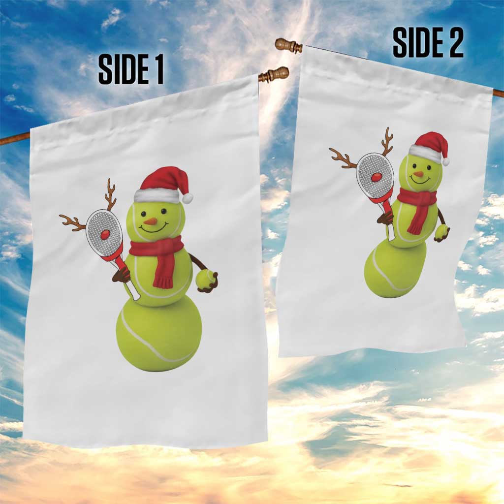 Funny Christmas Tennis Snowman Garden Flag Tennis Lover Gift - Wonder Print Shop