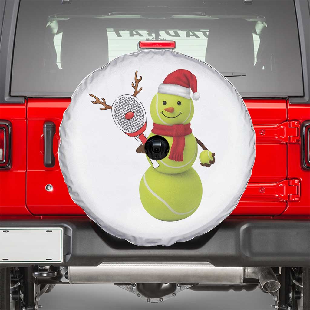 Funny Christmas Tennis Snowman Spare Tire Cover Tennis Lover Gift - Wonder Print Shop