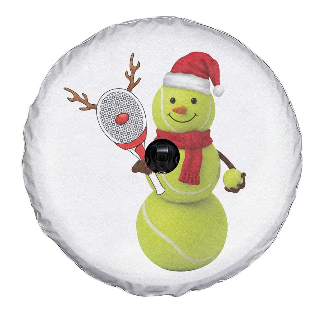 Funny Christmas Tennis Snowman Spare Tire Cover Tennis Lover Gift - Wonder Print Shop