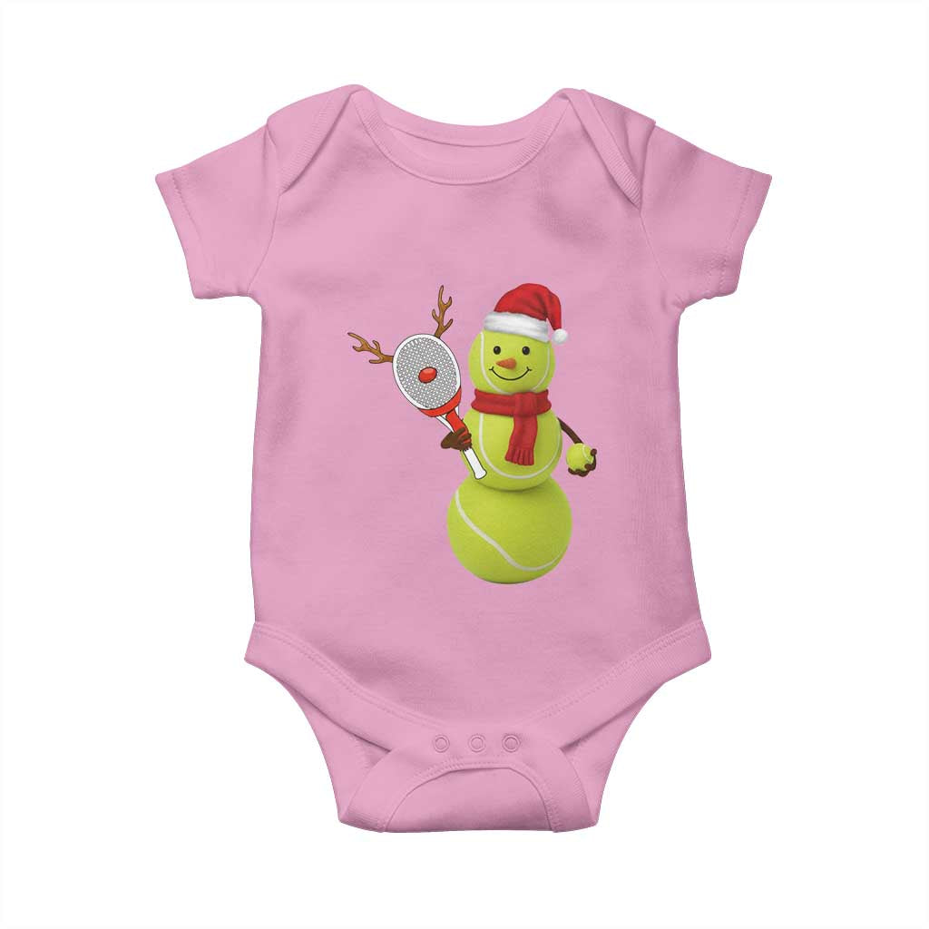 Funny Christmas Tennis Snowman Baby Onesie Tennis Lover Gift - Wonder Print Shop