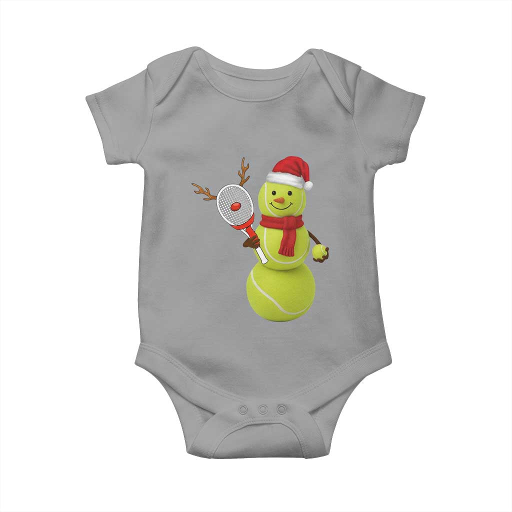 Funny Christmas Tennis Snowman Baby Onesie Tennis Lover Gift - Wonder Print Shop