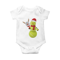 Funny Christmas Tennis Snowman Baby Onesie Tennis Lover Gift - Wonder Print Shop