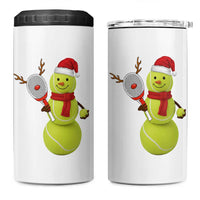 Funny Christmas Tennis Snowman 4 in 1 Can Cooler Tumbler Tennis Lover Gift - Wonder Print Shop