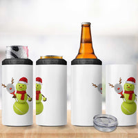 Funny Christmas Tennis Snowman 4 in 1 Can Cooler Tumbler Tennis Lover Gift - Wonder Print Shop