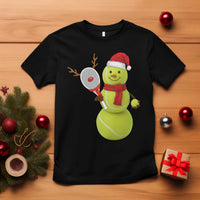 Funny Christmas Tennis Snowman T Shirt Tennis Lover Gift - Wonder Print Shop