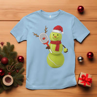 Funny Christmas Tennis Snowman T Shirt Tennis Lover Gift - Wonder Print Shop