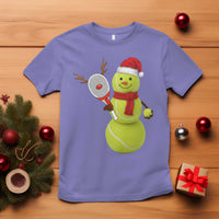 Funny Christmas Tennis Snowman T Shirt Tennis Lover Gift - Wonder Print Shop