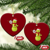 Funny Christmas Tennis Snowman Ceramic Ornament Tennis Lover Gift - Wonder Print Shop