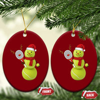 Funny Christmas Tennis Snowman Ceramic Ornament Tennis Lover Gift - Wonder Print Shop