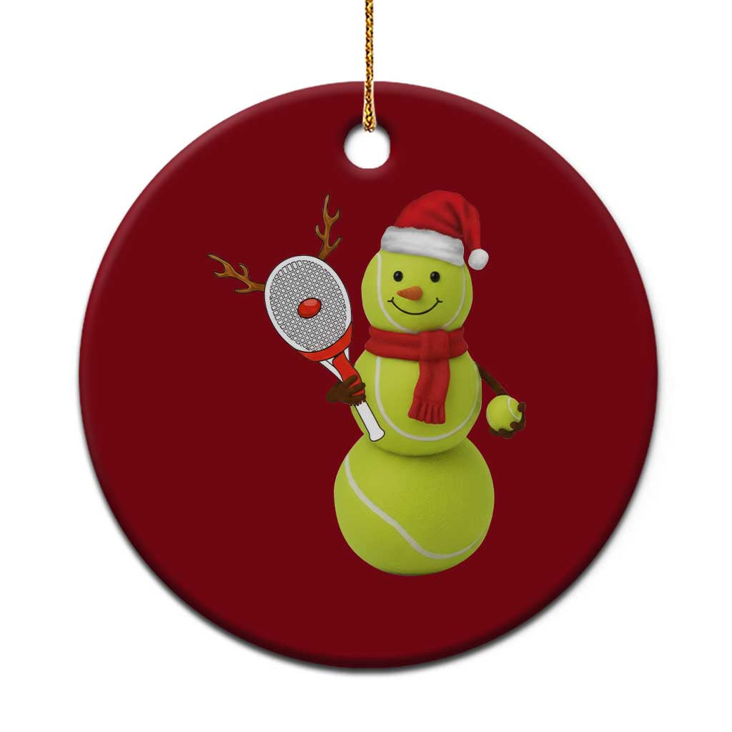 Funny Christmas Tennis Snowman Ceramic Ornament Tennis Lover Gift - Wonder Print Shop