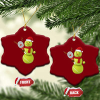 Funny Christmas Tennis Snowman Ceramic Ornament Tennis Lover Gift - Wonder Print Shop
