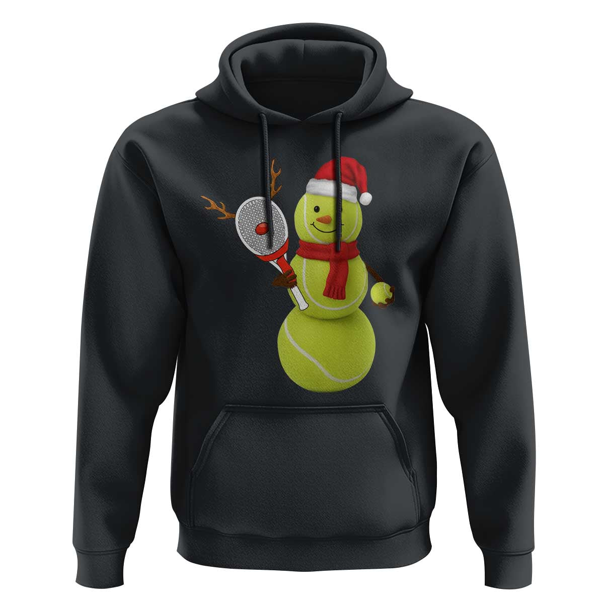 Funny Christmas Tennis Snowman Hoodie Tennis Lover Gift - Wonder Print Shop