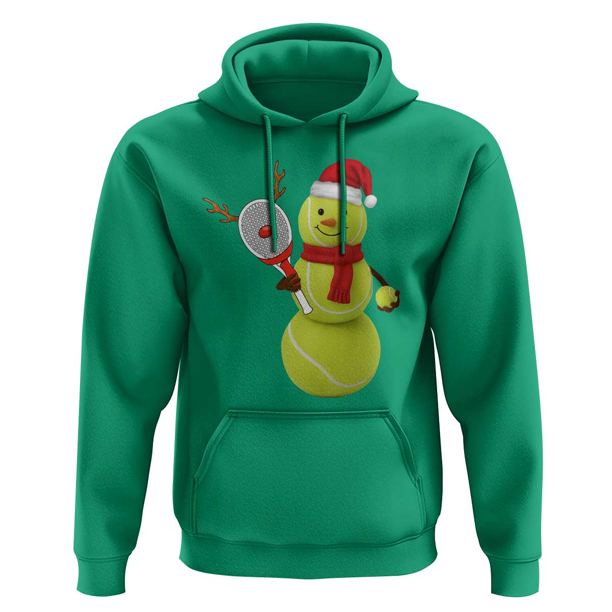 Funny Christmas Tennis Snowman Hoodie Tennis Lover Gift - Wonder Print Shop