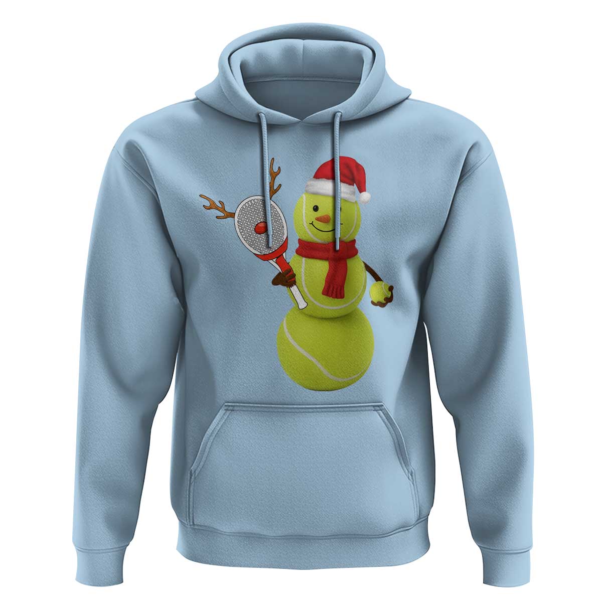 Funny Christmas Tennis Snowman Hoodie Tennis Lover Gift - Wonder Print Shop