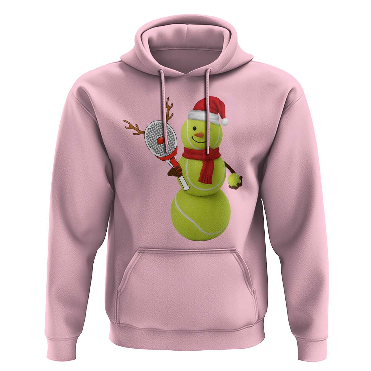 Funny Christmas Tennis Snowman Hoodie Tennis Lover Gift - Wonder Print Shop