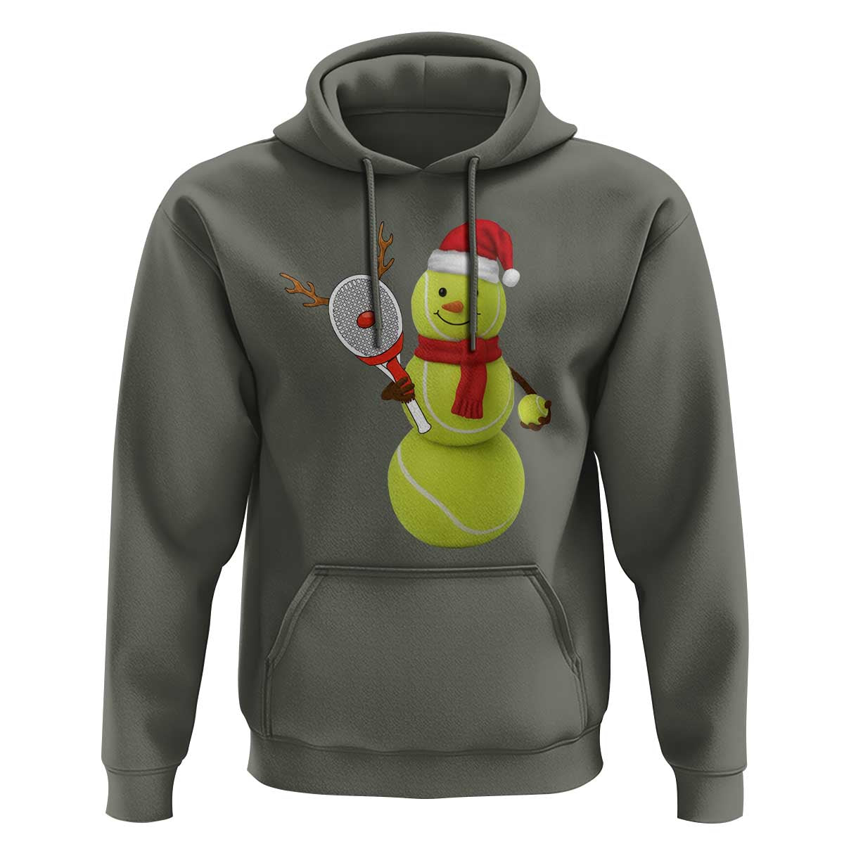 Funny Christmas Tennis Snowman Hoodie Tennis Lover Gift - Wonder Print Shop
