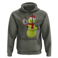 Funny Christmas Tennis Snowman Hoodie Tennis Lover Gift - Wonder Print Shop