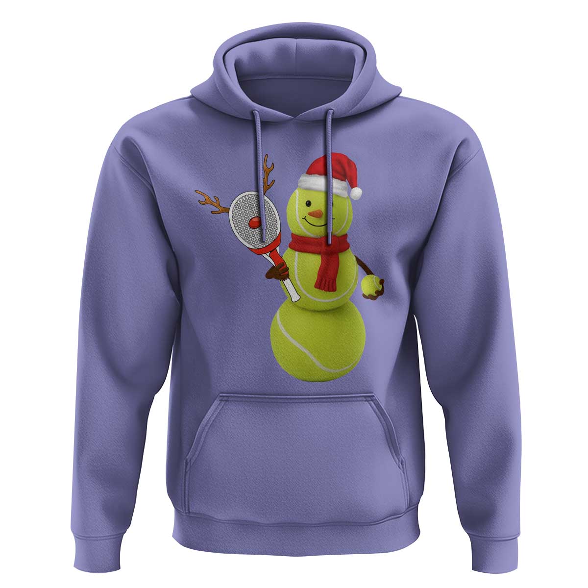 Funny Christmas Tennis Snowman Hoodie Tennis Lover Gift - Wonder Print Shop