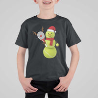 Funny Christmas Tennis Snowman T Shirt For Kid Tennis Lover Gift - Wonder Print Shop