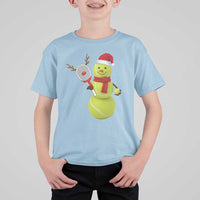 Funny Christmas Tennis Snowman T Shirt For Kid Tennis Lover Gift - Wonder Print Shop