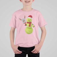 Funny Christmas Tennis Snowman T Shirt For Kid Tennis Lover Gift - Wonder Print Shop