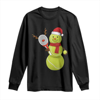 Funny Christmas Tennis Snowman Long Sleeve Shirt Tennis Lover Gift - Wonder Print Shop