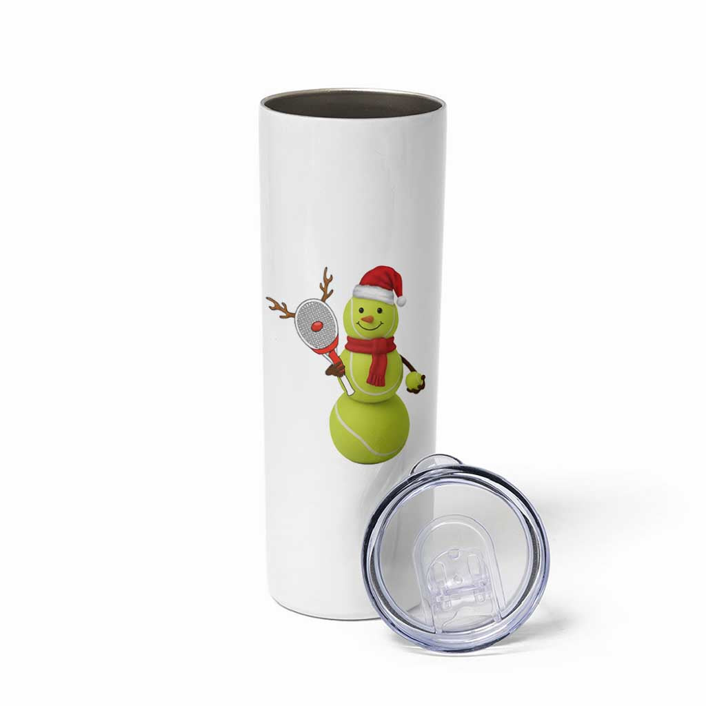Funny Christmas Tennis Snowman Skinny Tumbler Tennis Lover Gift - Wonder Print Shop
