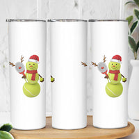 Funny Christmas Tennis Snowman Skinny Tumbler Tennis Lover Gift - Wonder Print Shop