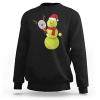 Funny Christmas Tennis Snowman Sweatshirt Tennis Lover Gift - Wonder Print Shop