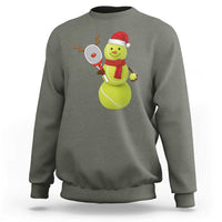 Funny Christmas Tennis Snowman Sweatshirt Tennis Lover Gift - Wonder Print Shop