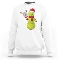 Funny Christmas Tennis Snowman Sweatshirt Tennis Lover Gift - Wonder Print Shop