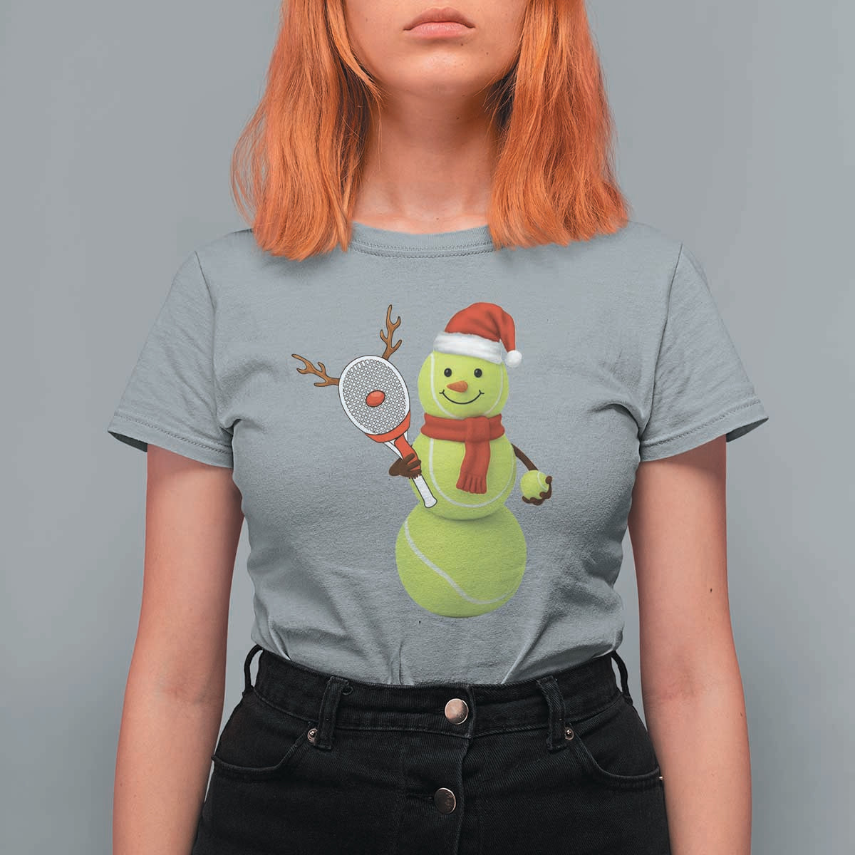 Funny Christmas Tennis Snowman T Shirt For Women Tennis Lover Gift - Wonder Print Shop