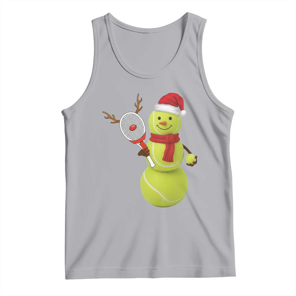 Funny Christmas Tennis Snowman Tank Top Tennis Lover Gift - Wonder Print Shop