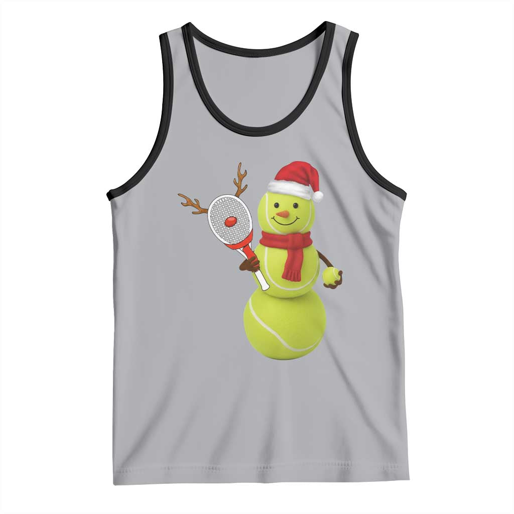 Funny Christmas Tennis Snowman Tank Top Tennis Lover Gift - Wonder Print Shop