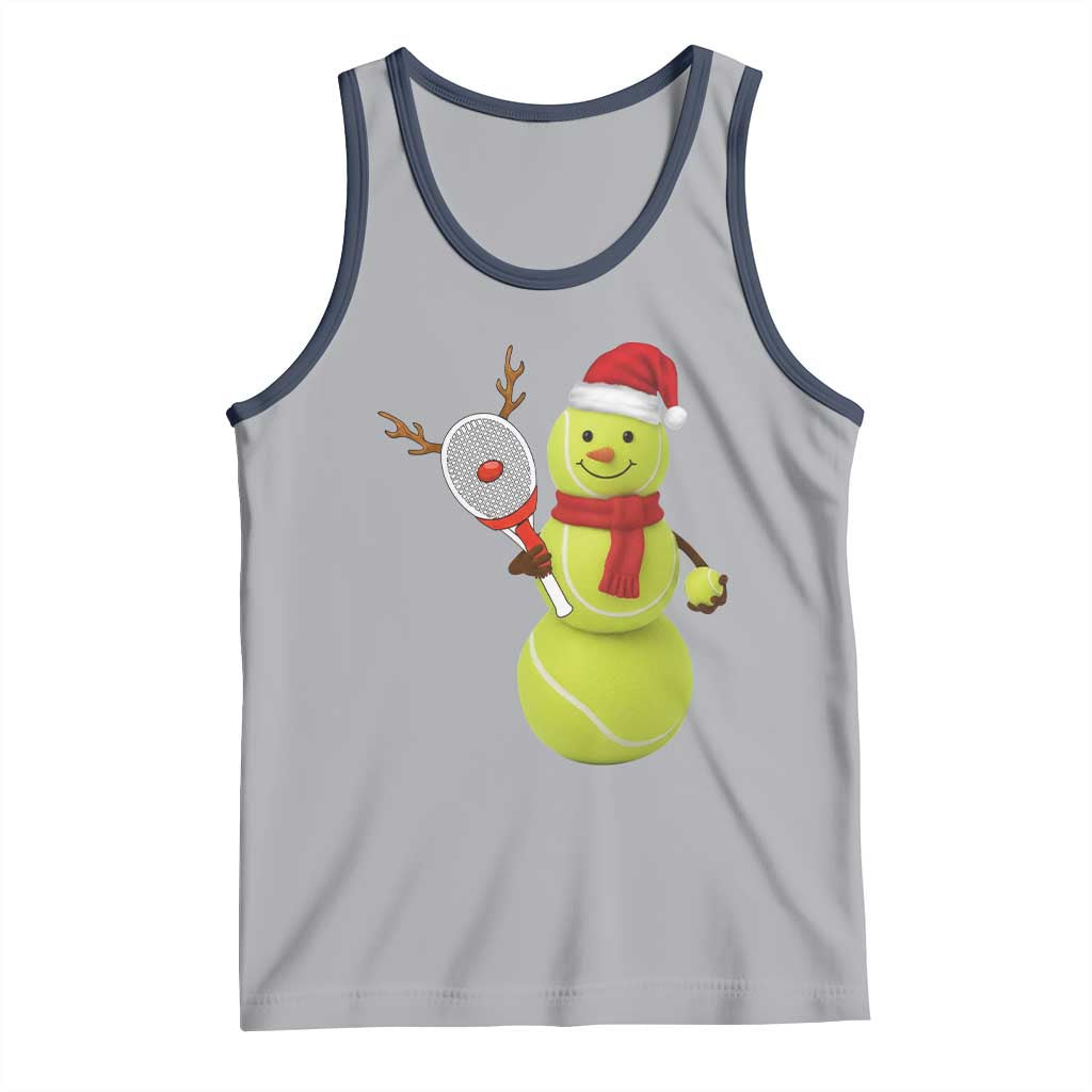 Funny Christmas Tennis Snowman Tank Top Tennis Lover Gift - Wonder Print Shop