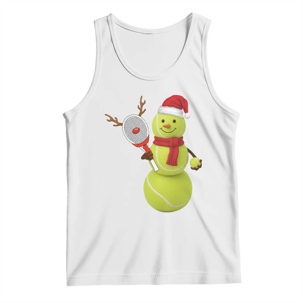 Funny Christmas Tennis Snowman Tank Top Tennis Lover Gift - Wonder Print Shop