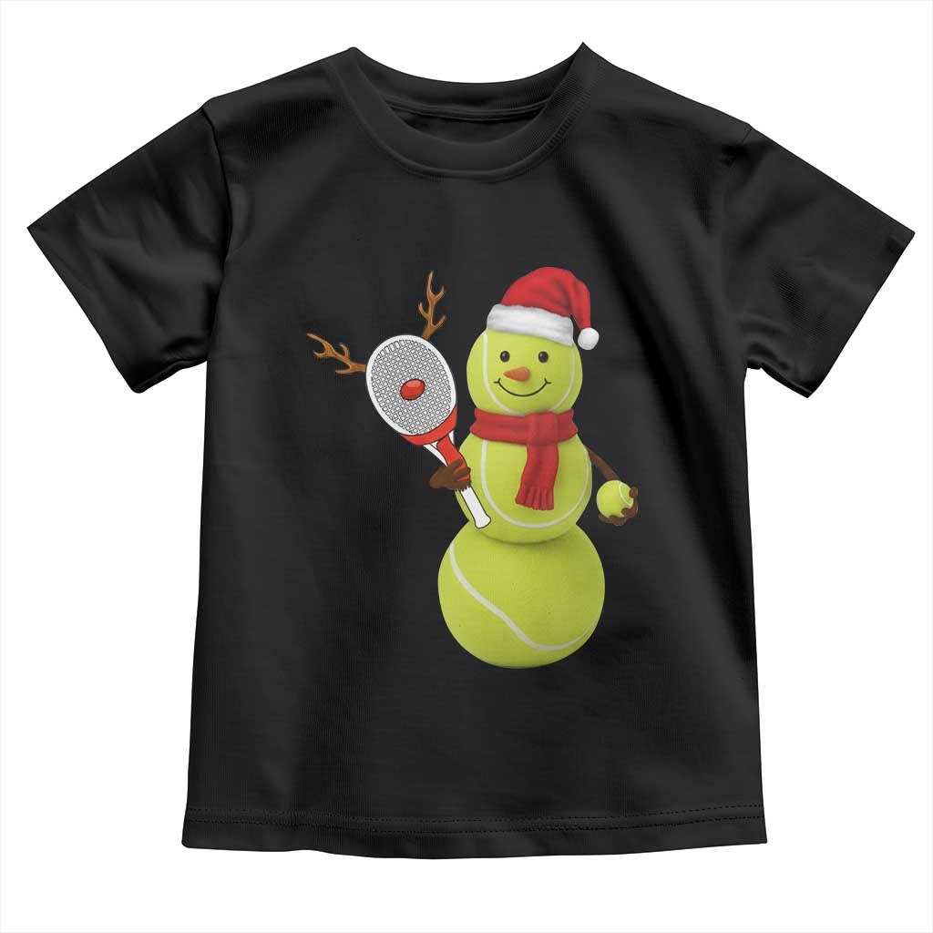 Funny Christmas Tennis Snowman Toddler T Shirt Tennis Lover Gift - Wonder Print Shop