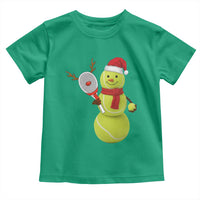 Funny Christmas Tennis Snowman Toddler T Shirt Tennis Lover Gift - Wonder Print Shop